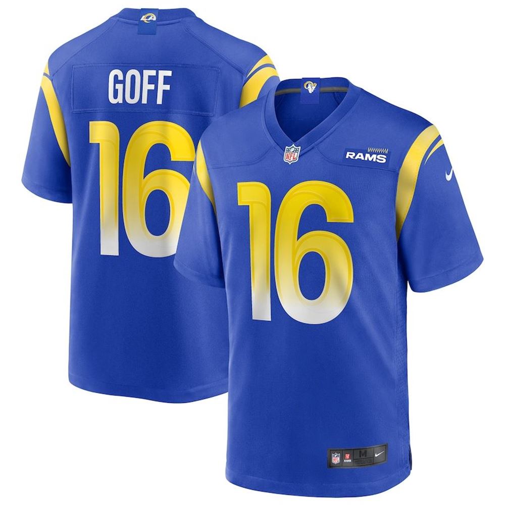 Los Angeles Rams Jared Goff Royal Game Jersey Gifts For Fans FS8Py