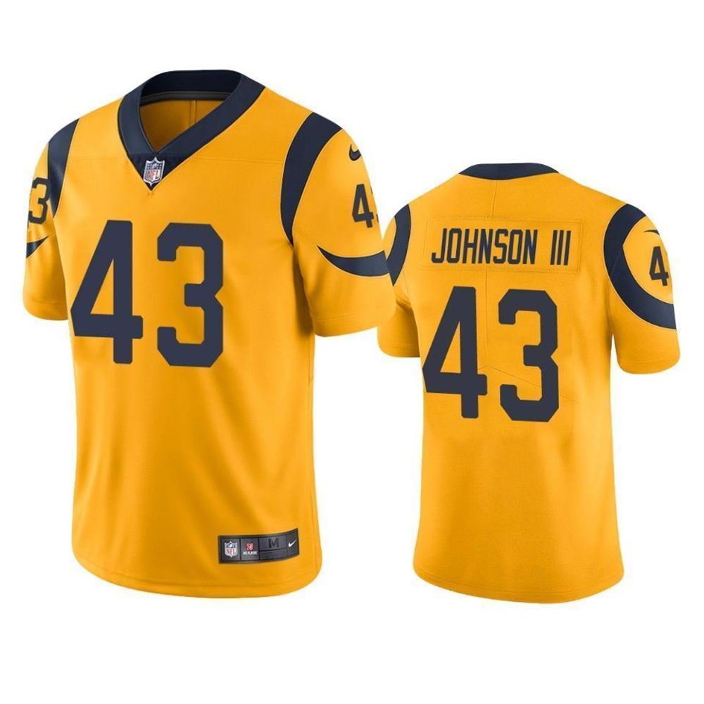 Los Angeles Rams John Johnson Iii Gold Color Rush Limited 3D Jersey 4s4yh
