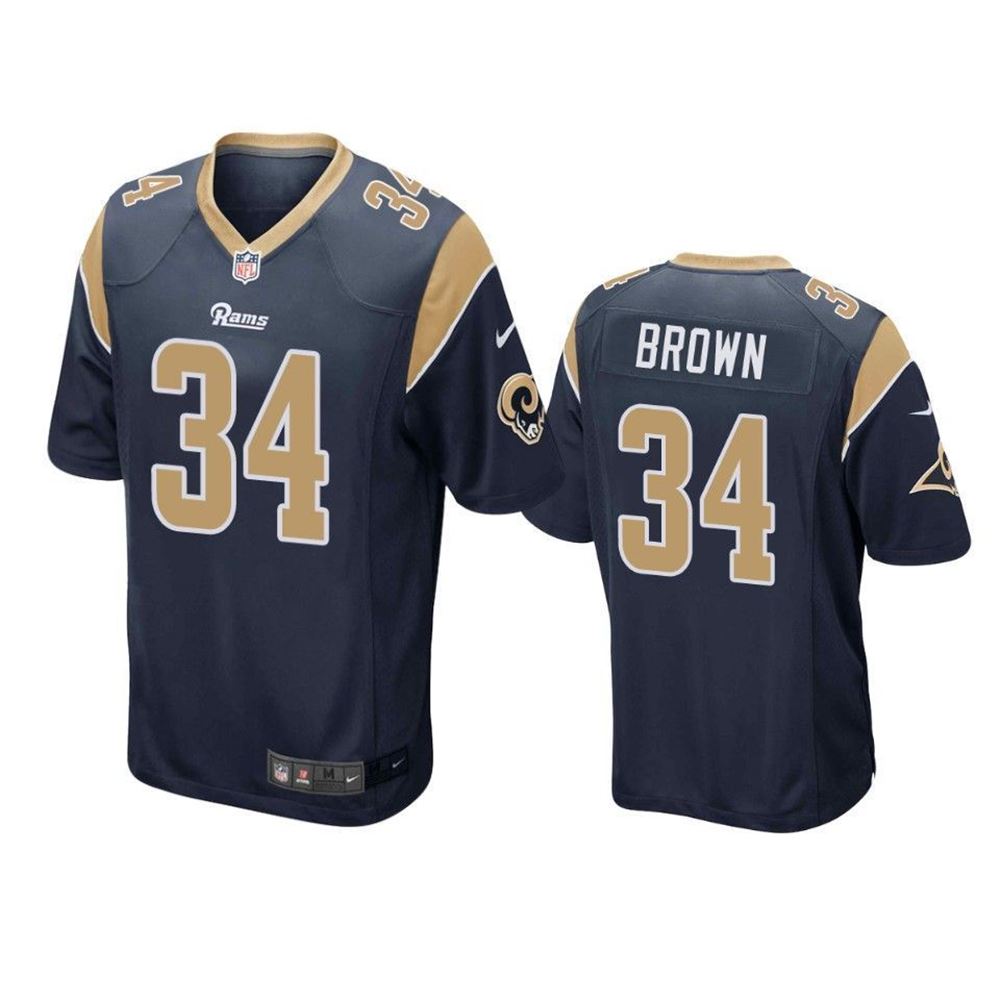 Los Angeles Rams Malcolm Brown Game Navy Mens Jersey