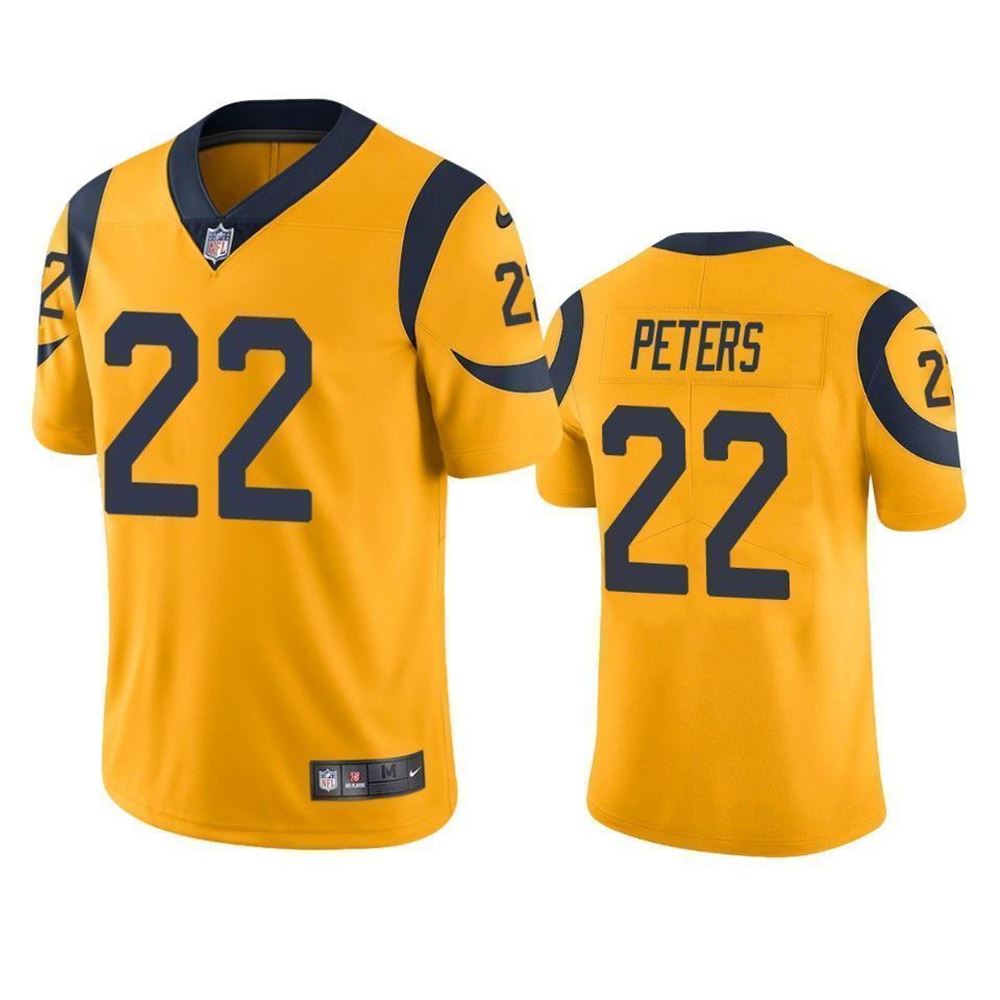 Los Angeles Rams Marcus Peters Gold Color Rush Limited 3D Jersey ZX9ZF