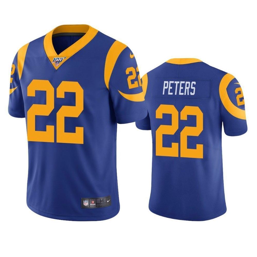 Los Angeles Rams Marcus Peters Royal 100Th Season Vapor Limited 3D Jersey qFt85