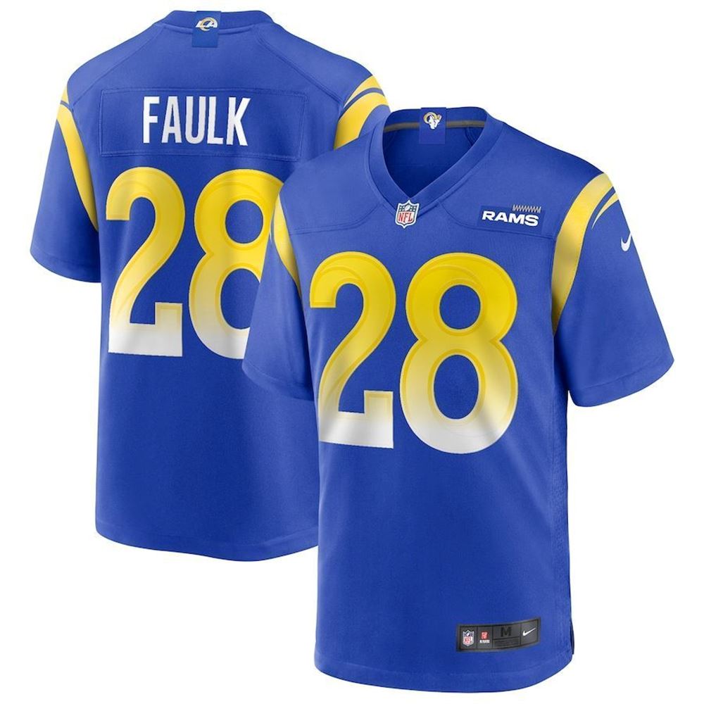 Los Angeles Rams Marshall Faulk Royal Game Retired Player Jersey Gifts For Fans iFmBm