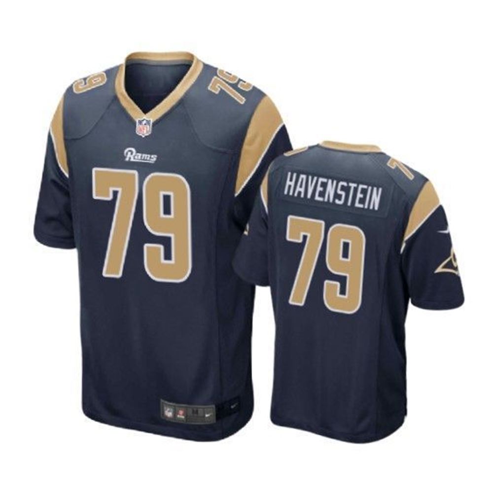Los Angeles Rams Rob Havenstein Game Navy Mens Jersey ahtWs