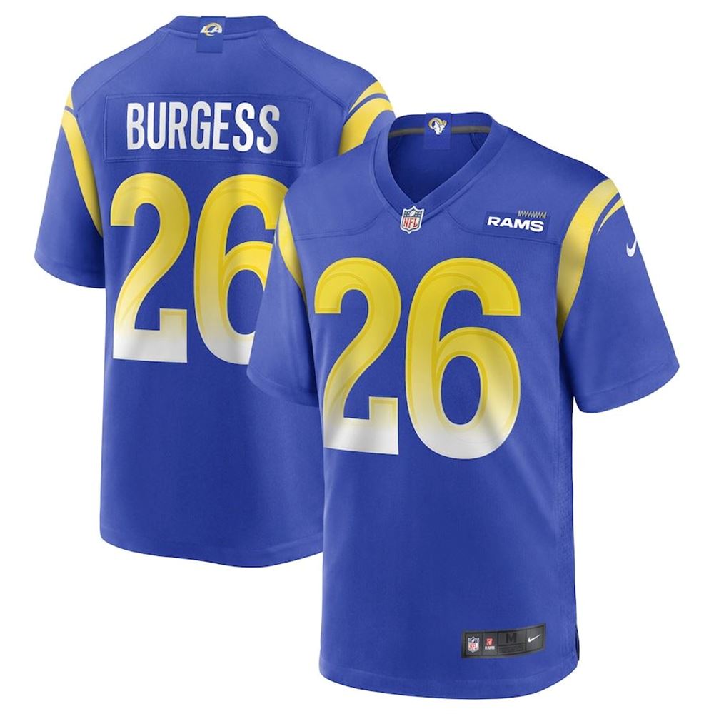 Los Angeles Rams Terrell Burgess Royal Game Jersey Gifts For Fans TMvGf