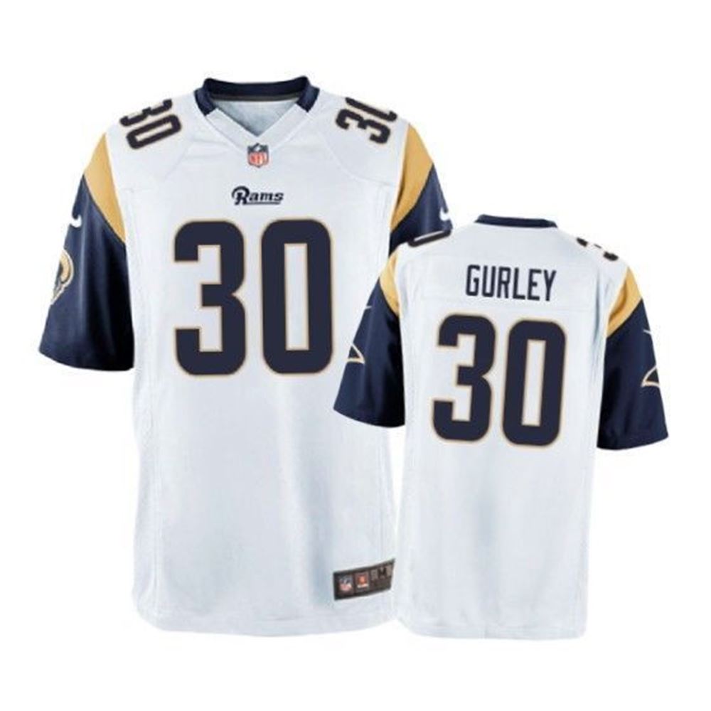 Los Angeles Rams Todd Gurley Game White Mens Jersey 9caBD