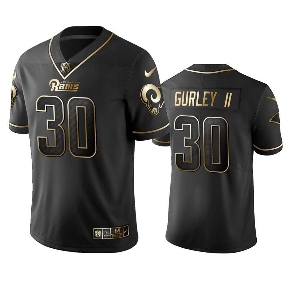 Los Angeles Rams Todd Gurley Ii Black Golden Edition 2021 Vapor Untouchable Limited Mens 3D Jersey oLRtZ