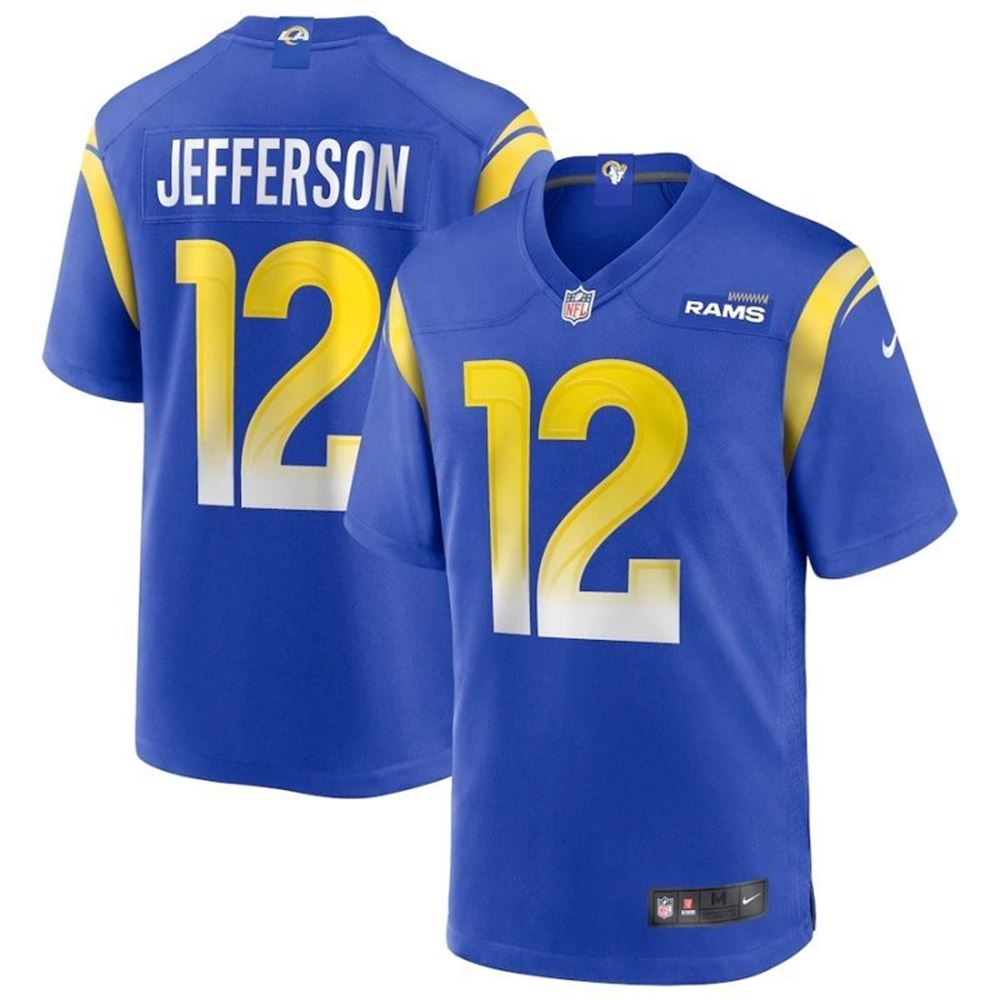 Los Angeles Rams Van Jefferson 12 2021 Nfl New Arrival Blue Jersey Gifts For Fans HDBj3