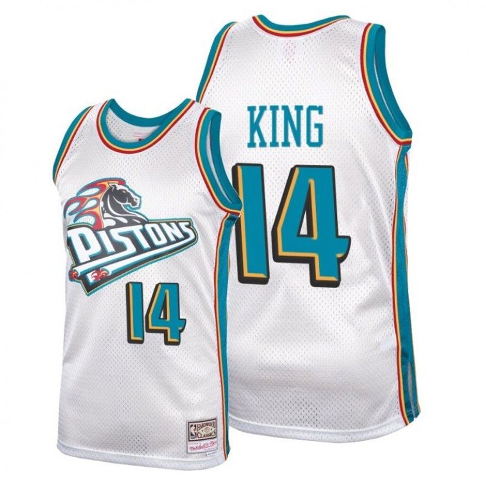 Louis King Detroit Pistons Hardwood Classics Platinum Jersey YiIUt