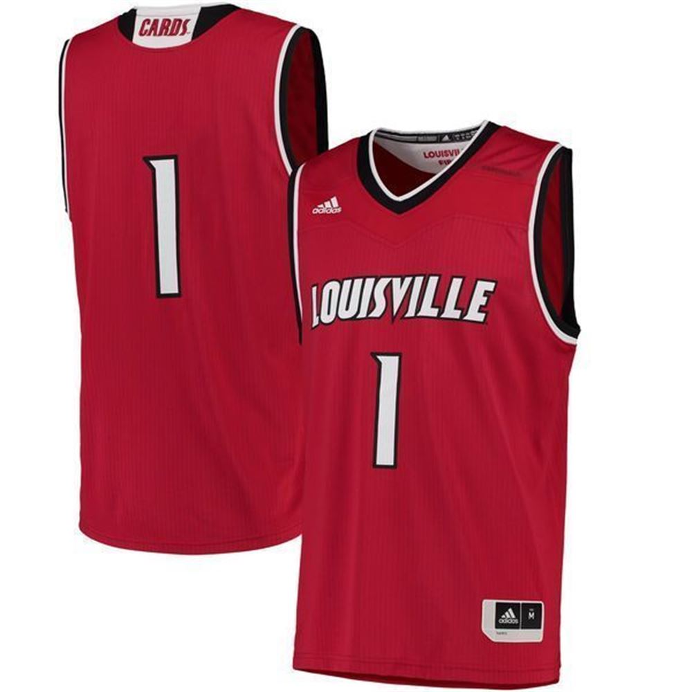Louisville Cardinals 1 Red Basketball Jersey apNhZ