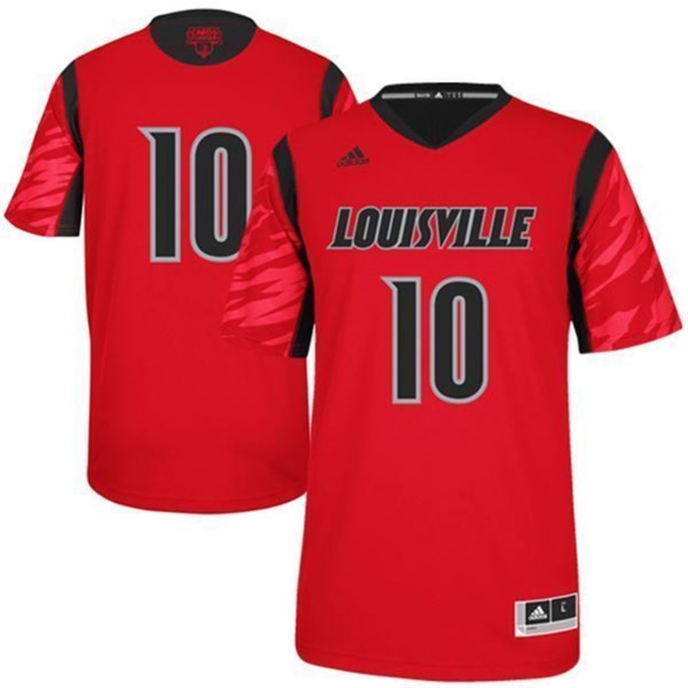 Louisville Cardinals 10 Red Basketball 3D Jersey aoyW5
