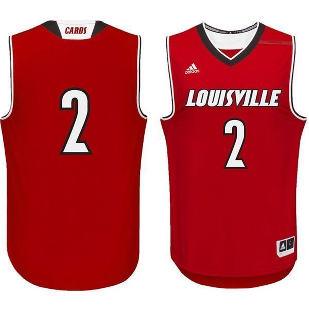 Louisville Cardinals 2 Red Basketball Jersey