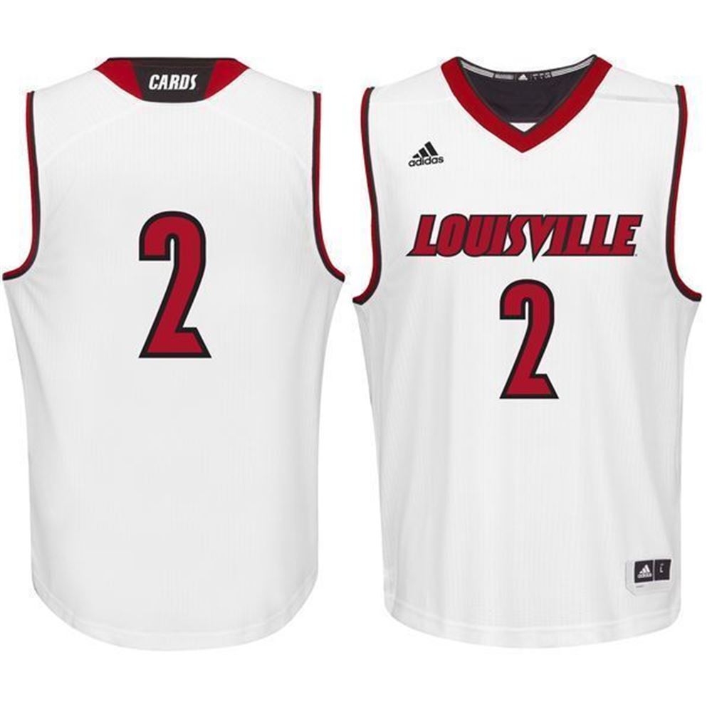 Louisville Cardinals 2 White Basketball 3D Jersey lpOjl