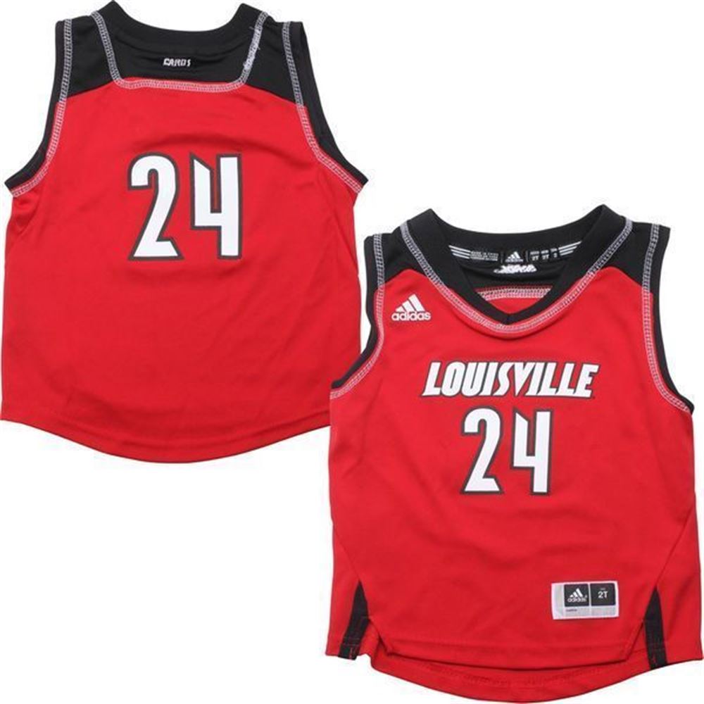 Louisville Cardinals 24 Red Basketball 3D Jersey 0edmH