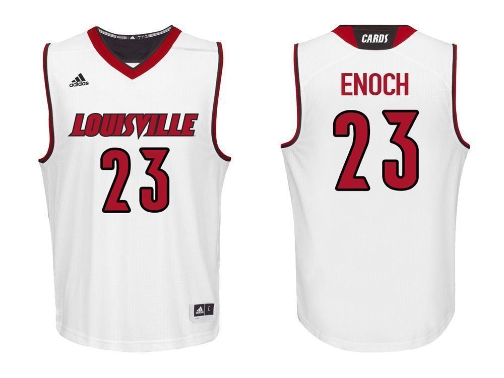 Louisville Cardinals White Steven Enoch College College Basketball 3D Jersey ZcSwI