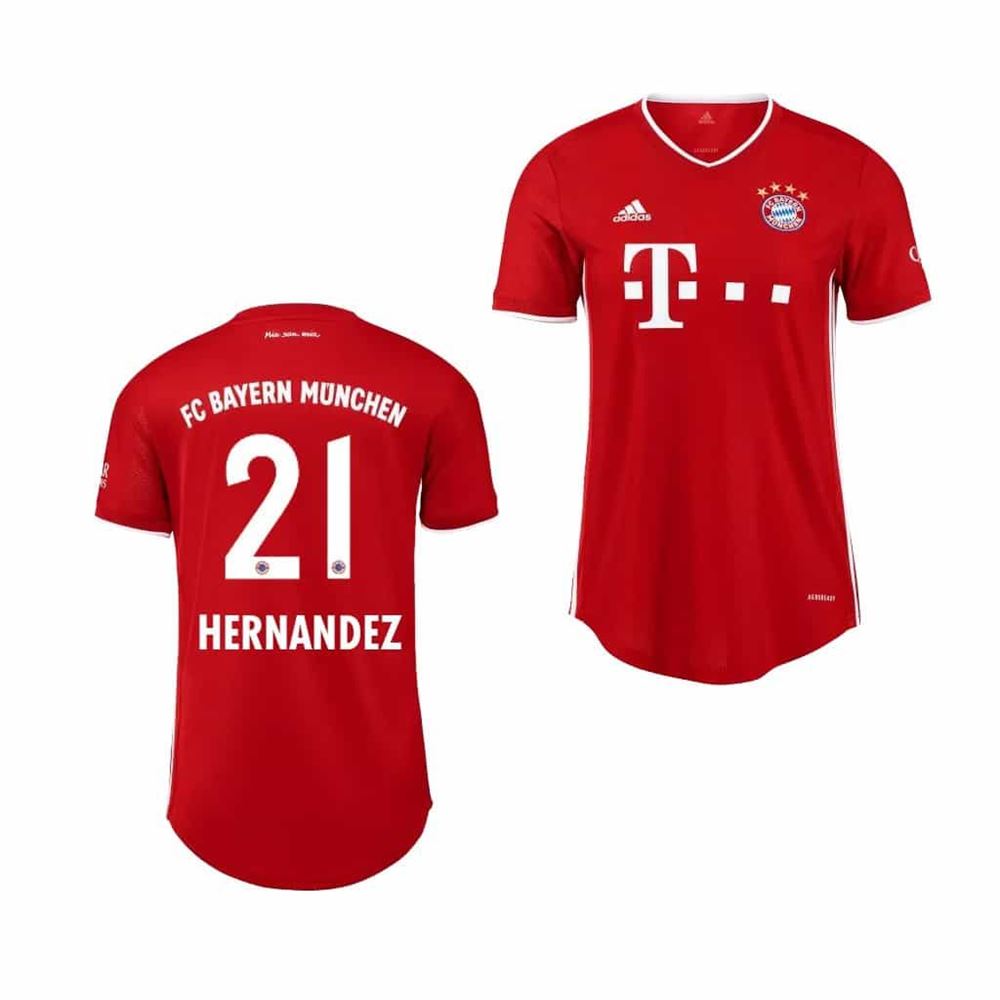 Lucas Hernandez Bayern Munich Home Jersey Short Sleeve Red 2020 21 1a UipwK