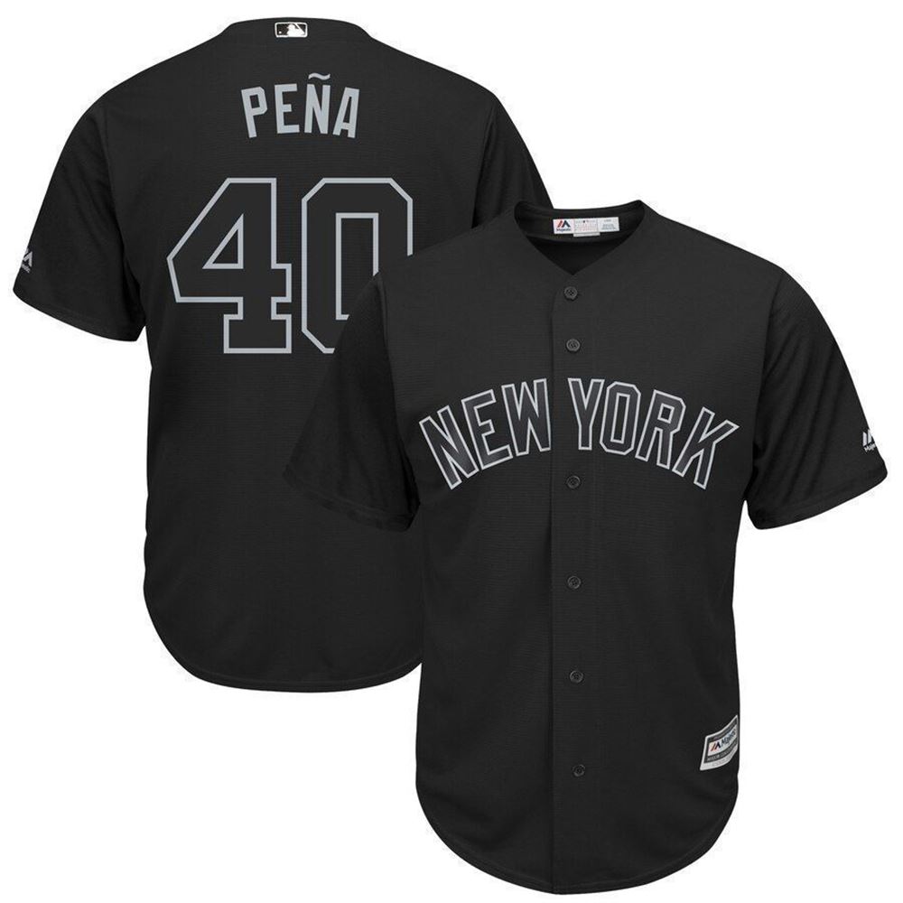 Luis Severino Pea New York Yankees Majestic 2021 Players Weekend Replica Player Jersey Black 2021 1Hh6g