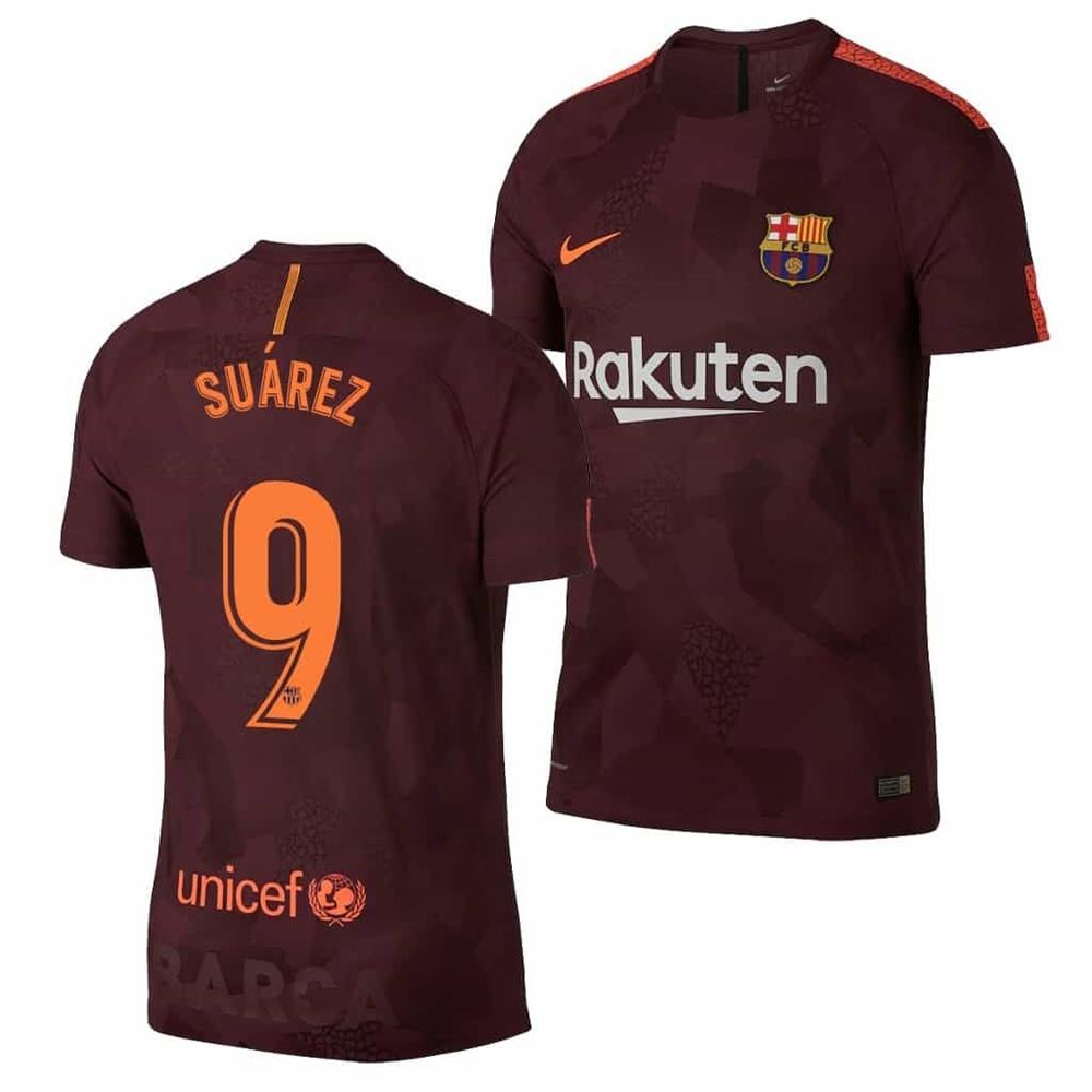 Luis Suarez Barcelona Third Jersey Maroon 2020 21 r1v4r