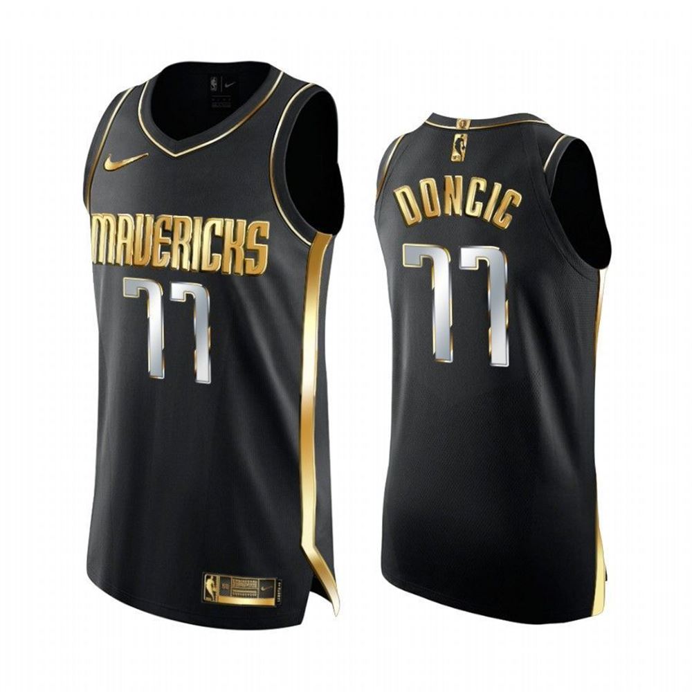 Luka Doncic Dallas Mavericks 202121 Black Golden Edition Jersey Limited vEvL8