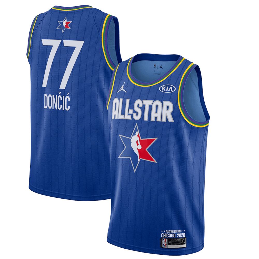 Luka Doncic Jordan Brand 2021 NBA AllStar Game Swingman Finished Jersey Blue fKzdy