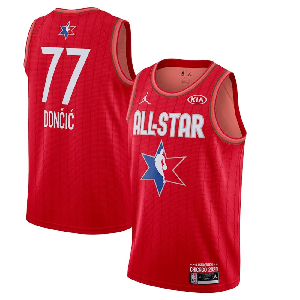 Luka Doncic Jordan Brand 2021 Nba All Star Game Swingman Finished Red 3D Jersey DwQIW