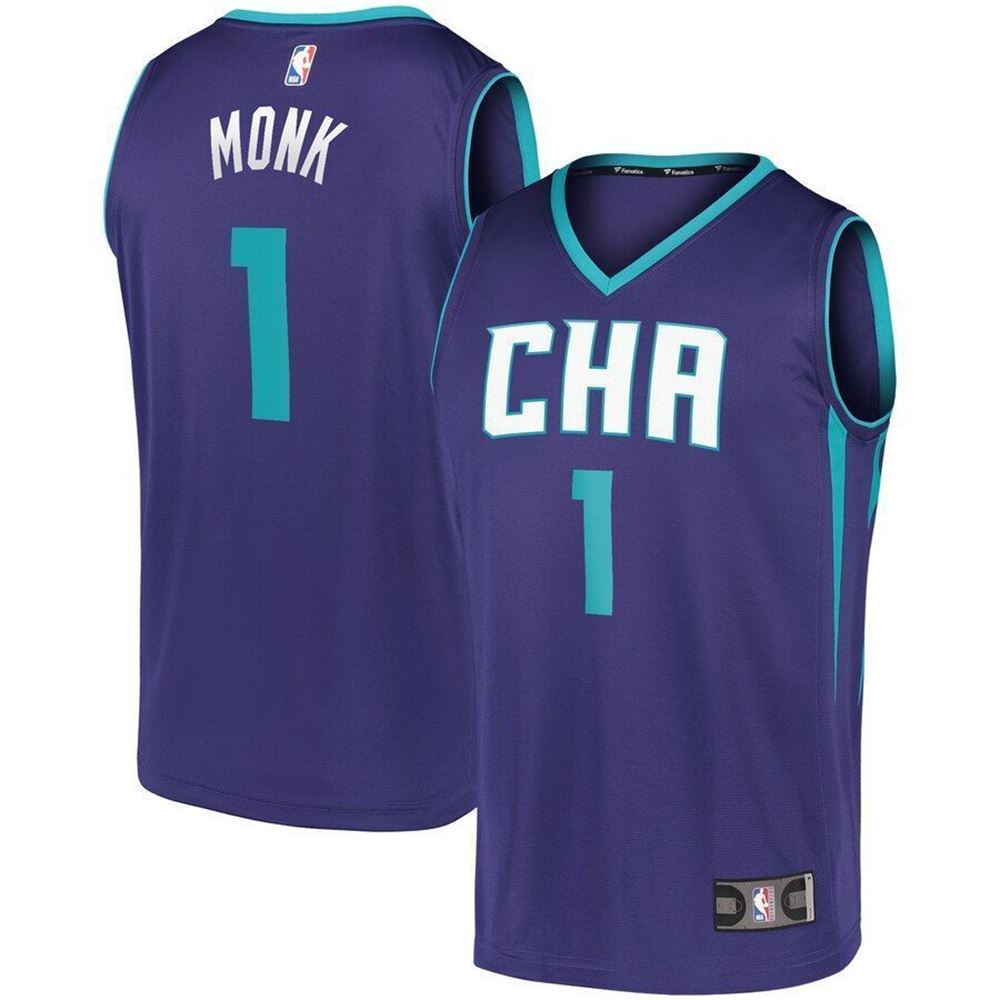 Malik Monk Charlotte Hornets Fanatics Branded Fast Break Replica Statement Edition Purple 3D Jersey ePcVX