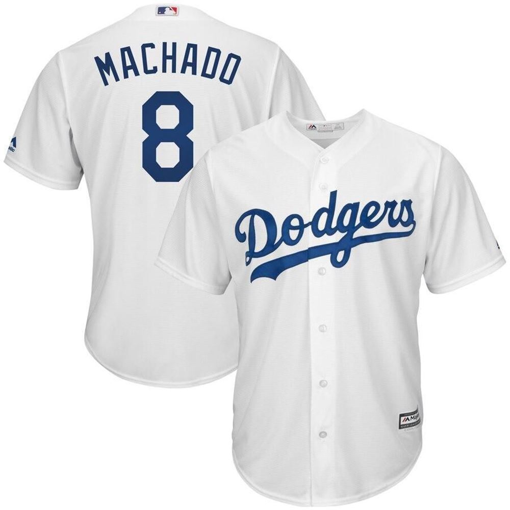 Manny Machado Los Angeles Dodgers Majestic Big And Tall Cool Base Player Jersey White MLB Jersey B1Fqu