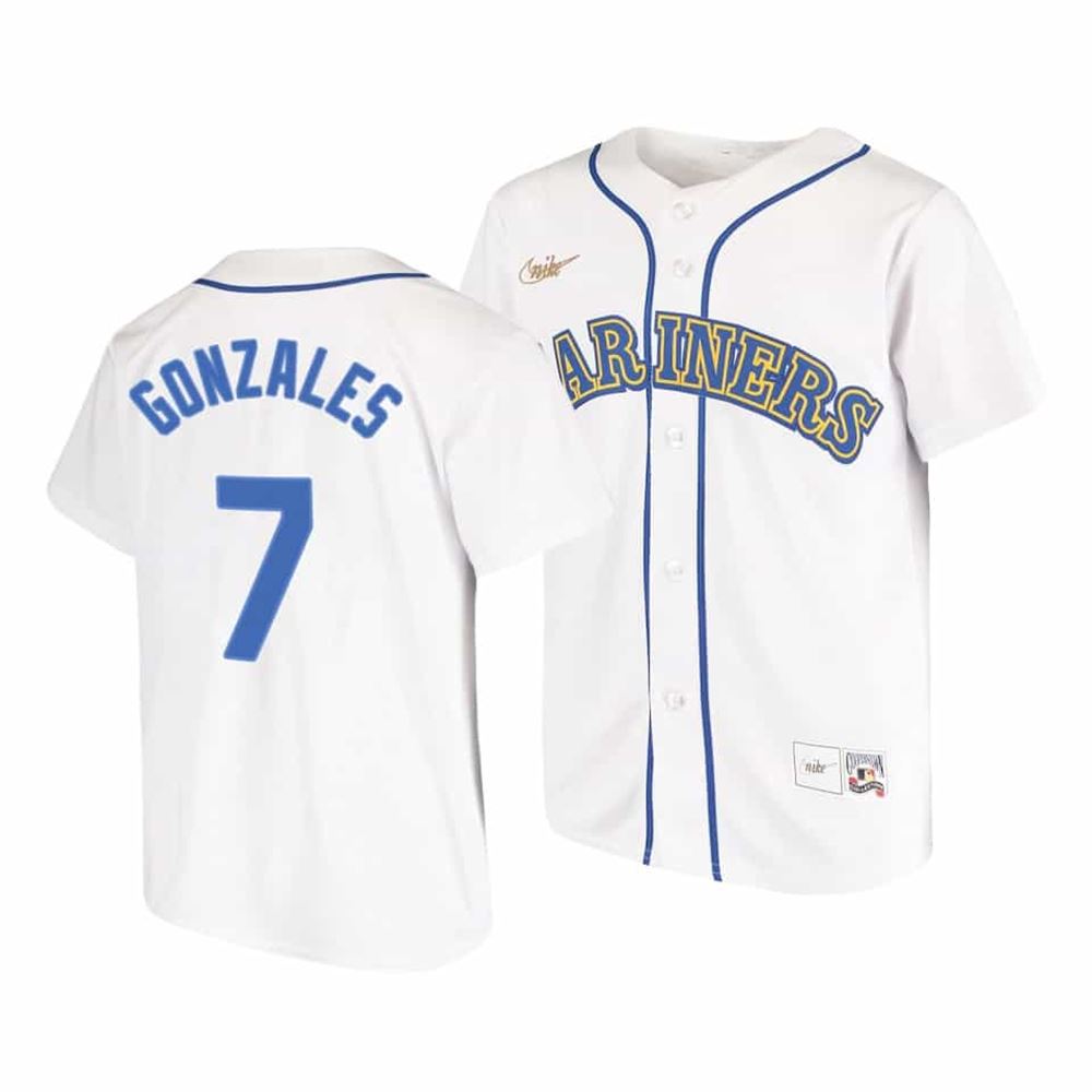 Mariners Marco Gonzales 2020 White Cooperstown Collection Home Jersey