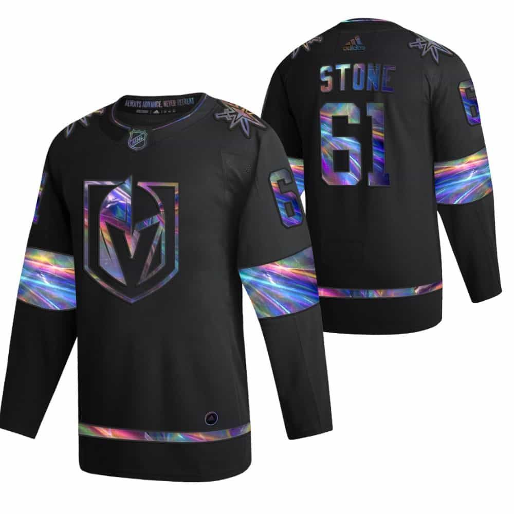 Mark Stone Golden Knights Black 2020 2021 Iridescent Holographic Collection Jersey YTJof