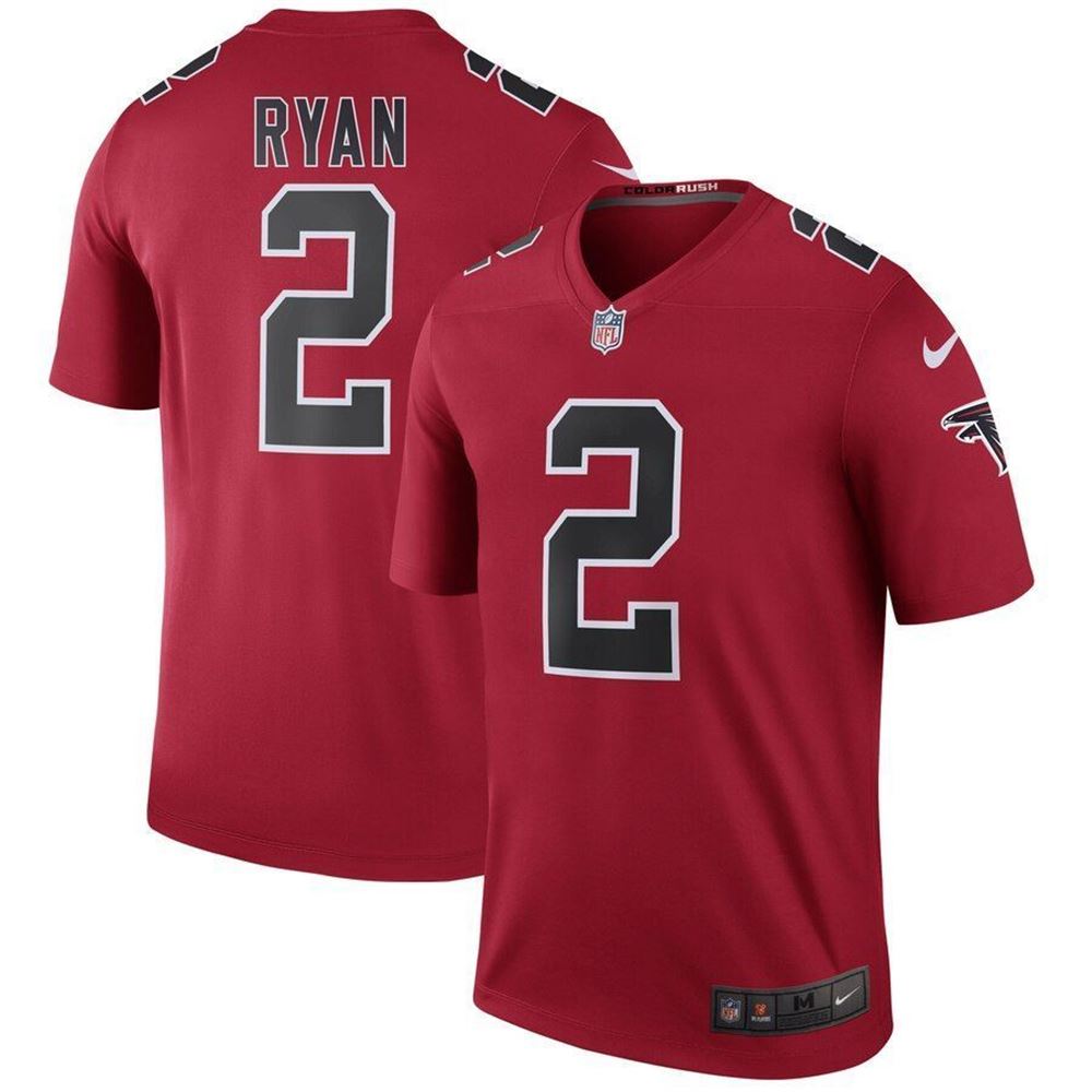 Matt Ryan Atlanta Falcons Color Rush Legend Jersey Red 2021 QIZCg