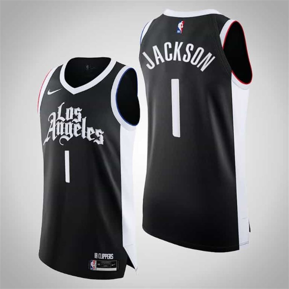 Men Clippers Reggie Jackson 2020 21 Black Player City Edition Jersey