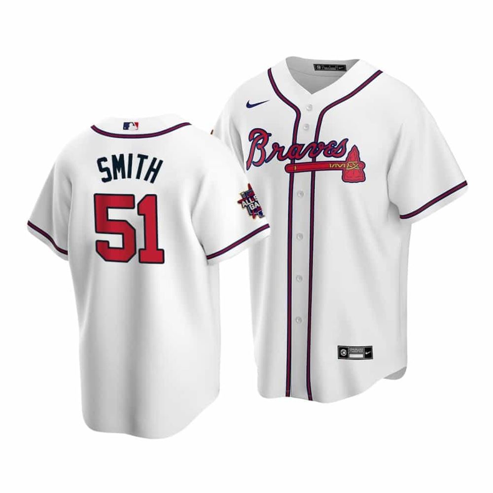 Men Is Braves Will Smith White 2021 Mlb All Star Game Patch Jersey