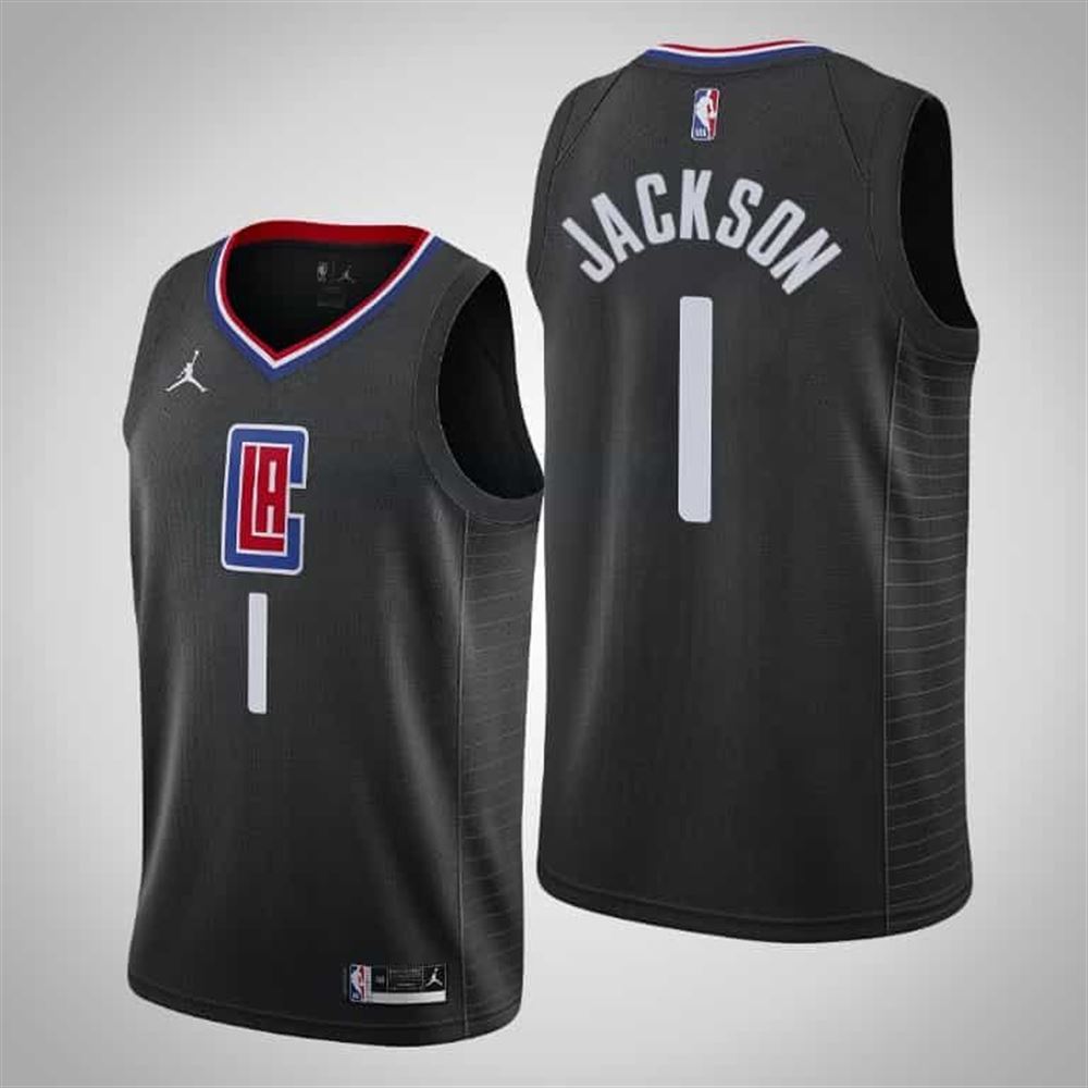 Men Is Clippers Reggie Jackson Jordan Brand 2020 21 Black Swingman Jersey Statement UIInc
