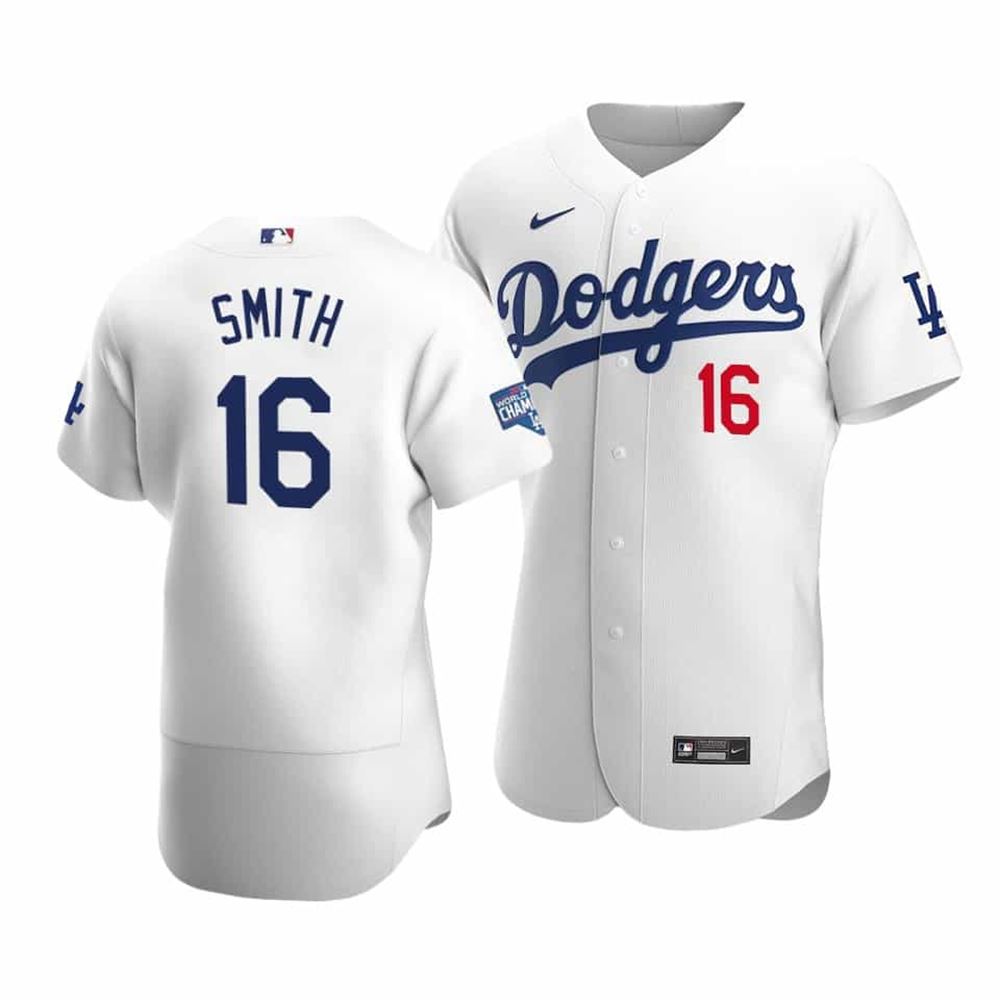 Men Is Dodgers Will Smith White 2020 World Series Champions Home Jersey hR8Wu