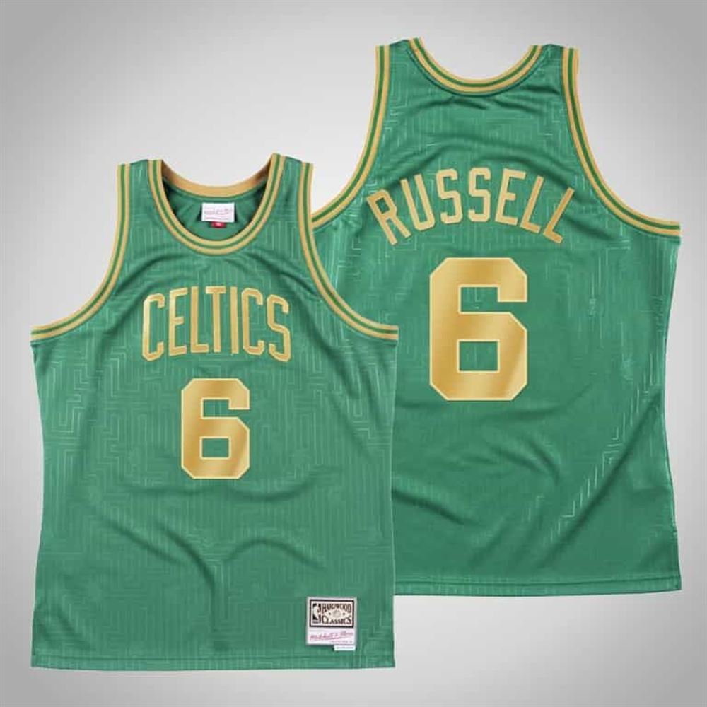Men Is Nba Celtics Bill Russell Swingman Green Throwback Jersey 2020 Cny