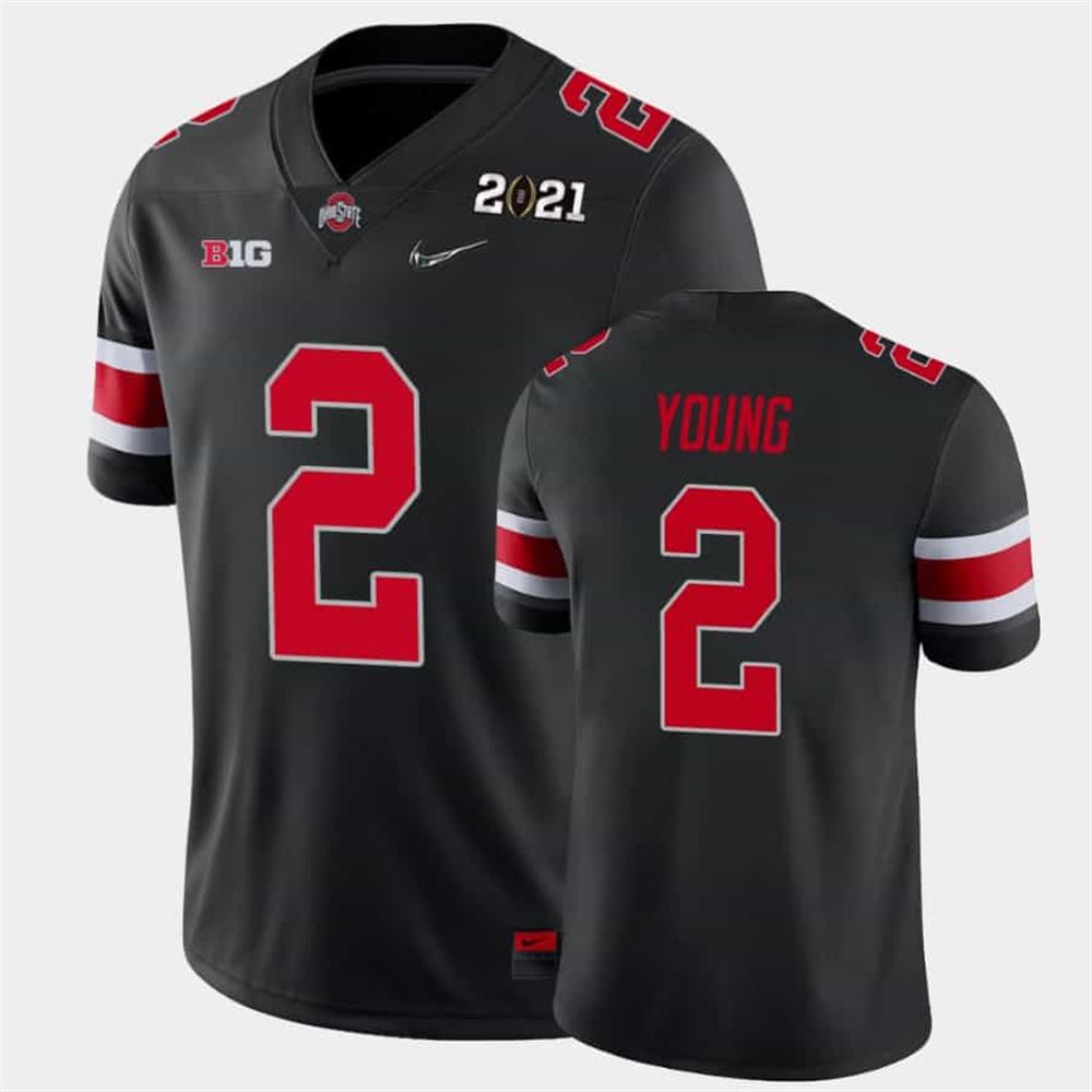 Men Is Ohio State Buckeyes Chase Young 2021 National Championship Black Jersey DLHFv