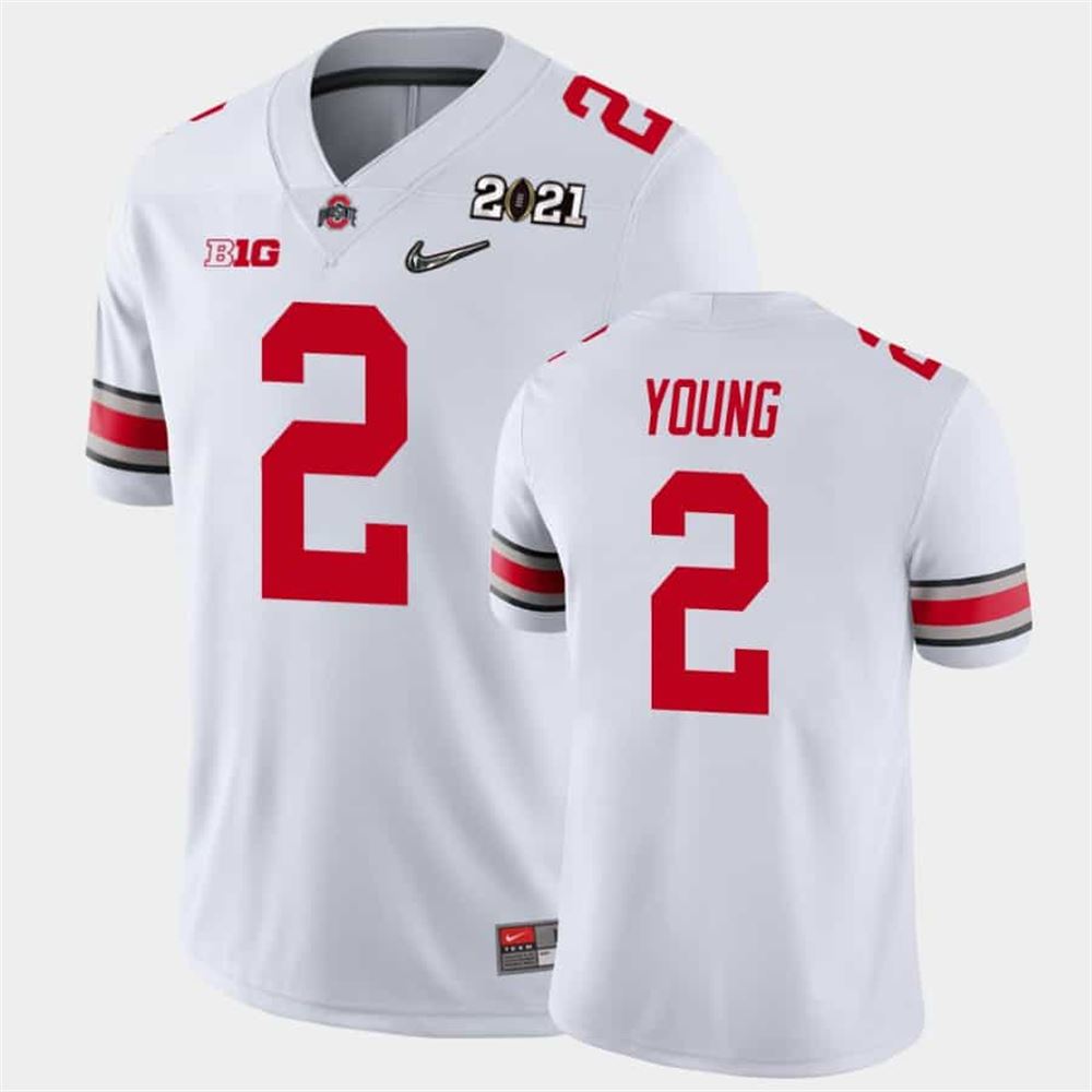 Men Is Ohio State Buckeyes Chase Young 2021 National Championship White Jersey