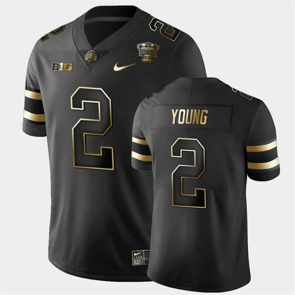 Men Is Ohio State Buckeyes Chase Young 2021 Sugar Bowl Black Golden Edition Jersey