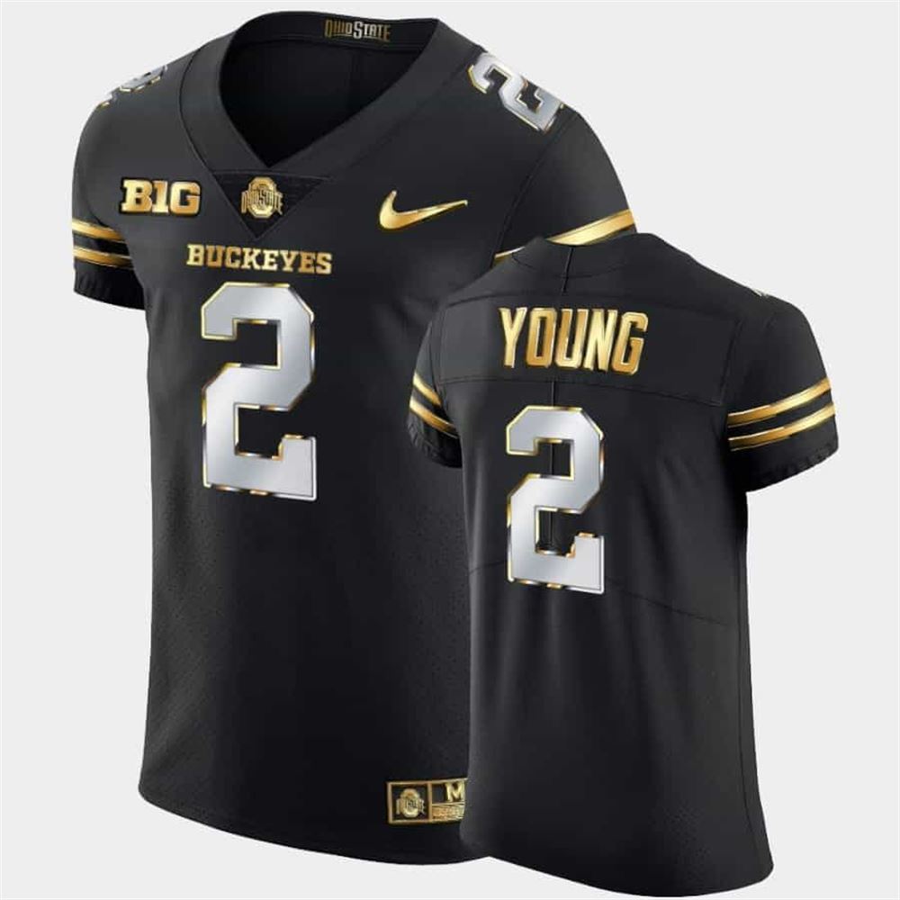 Men Is Ohio State Buckeyes Chase Young Golden Edition Black Jersey 6Dv0C