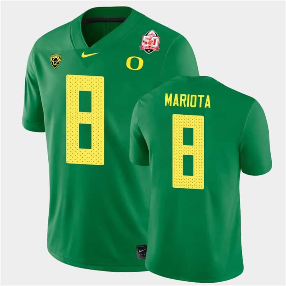 Men Is Oregon Ducks Marcus Mariota 2021 Fiesta Bowl Green Game Jersey 0a