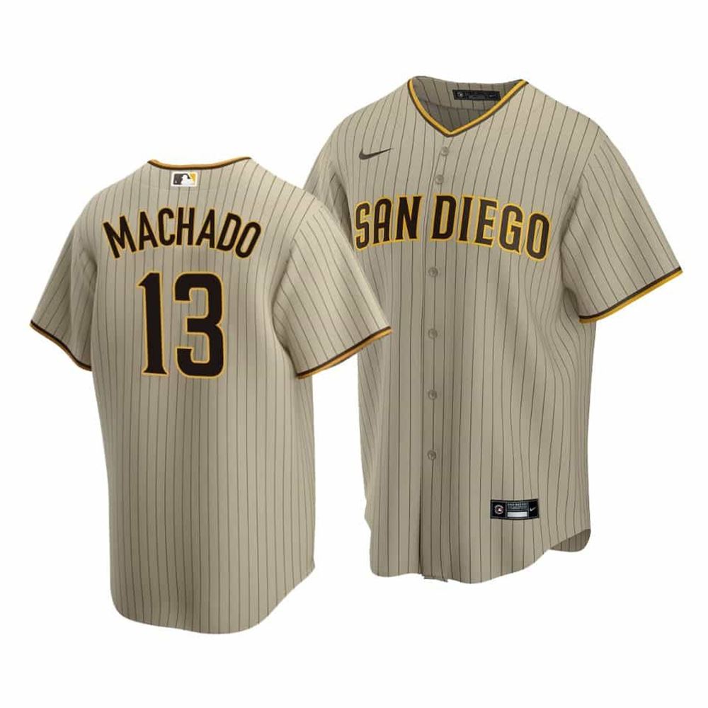 Men Is Padres Manny Machado 2020 Sand Brown Alternate Jersey XU6q2