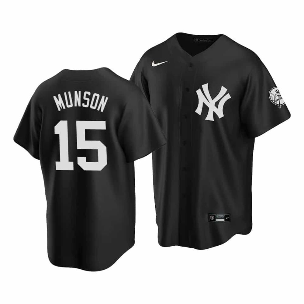 Men Is Yankees Thurman Munson 2020 Black Fashion Jersey cXLEH