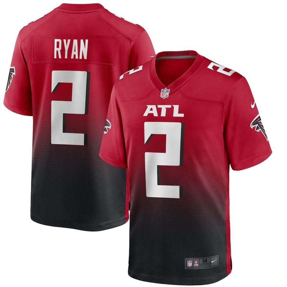 Mens Atlanta Falcons Matt Ryan Red 2nd Alternate Game Jersey NFL Jersey