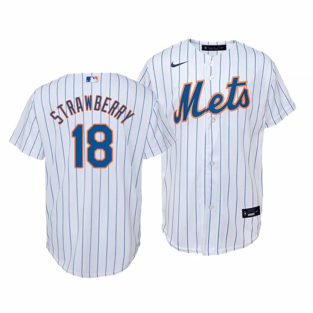 Mets Darryl Strawberry 2020 White Home Jersey acosZ