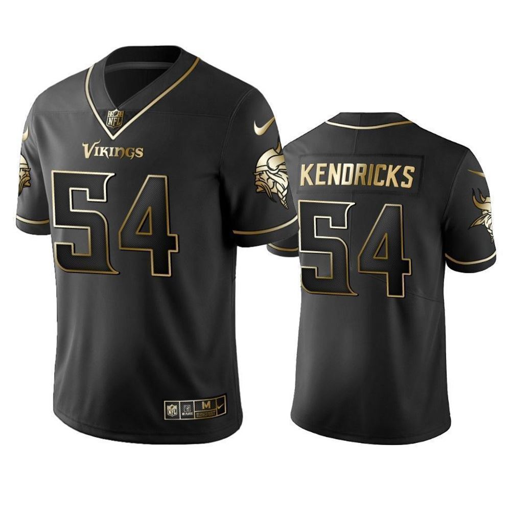 Minnesota Vikings54 Eric Kendricks Black Golden Edition Vapor Untouchable Limited Mens Jersey