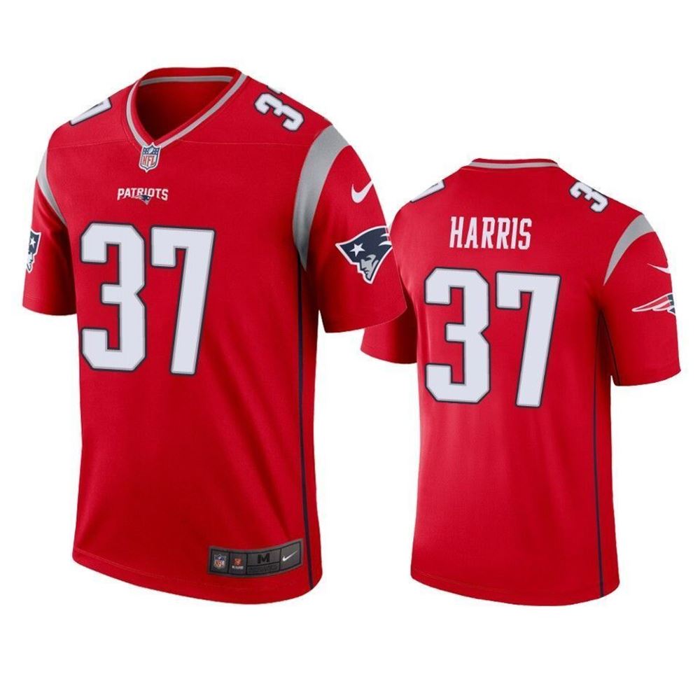 New England Patriots Damien Harris Red Inverted Legend 3D Jersey