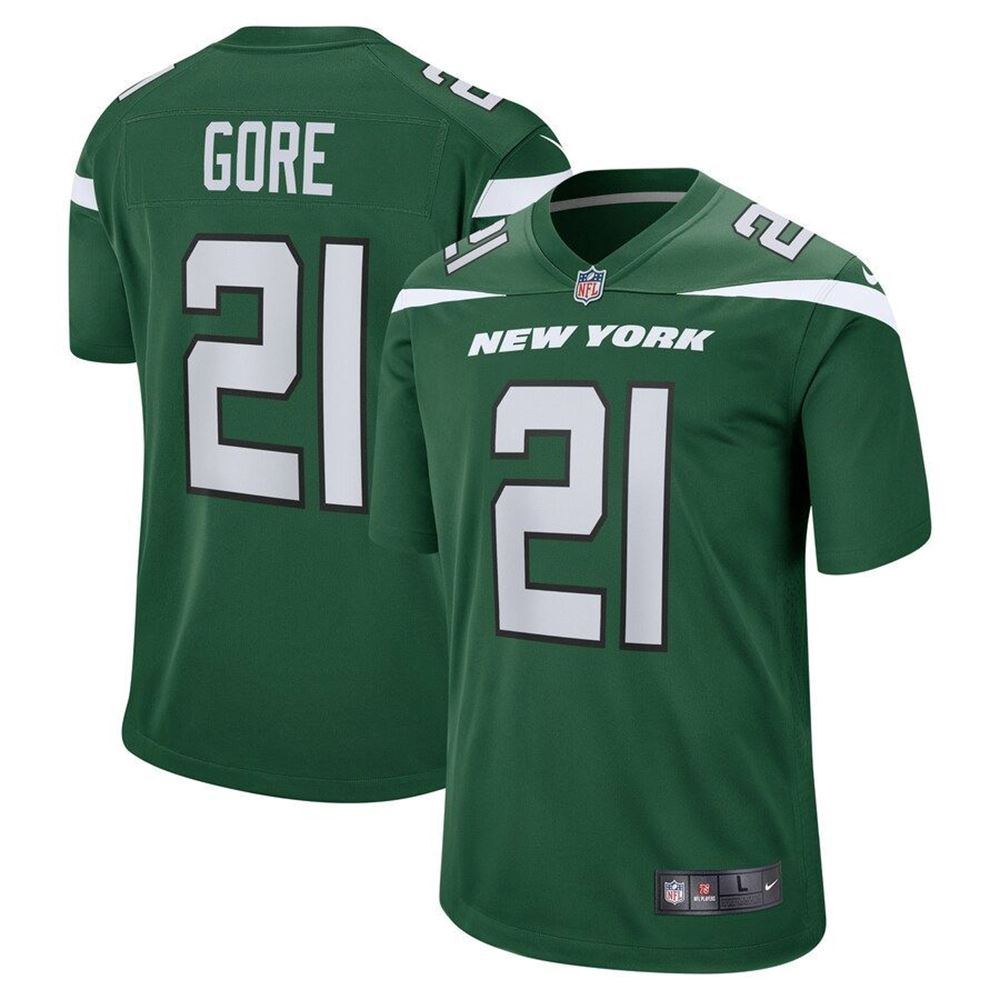 New York Jets Frank Gore Gotham Green Team Game Jersey Gifts For Fans