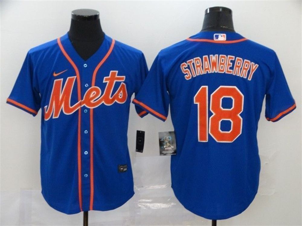 New York Mets Darryl Strawberry 18 2021 MLB Blue Jersey jersey 143 style MiVAE