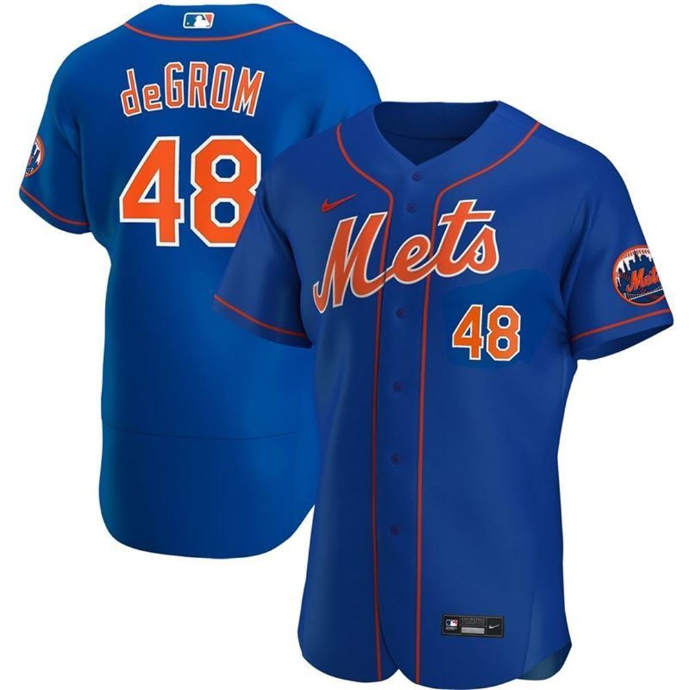 New York Mets Jacob Degrom 48 2021 Mlb New Arrival Dark Blue Jersey Gifts For Fans d6eza
