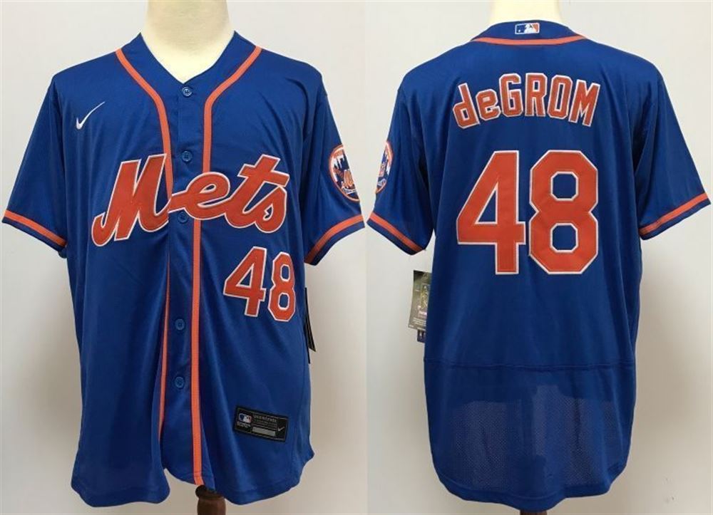 New York Mets Jacob deGrom 48 2021 MLB Dark Blue Jersey jersey 167 style