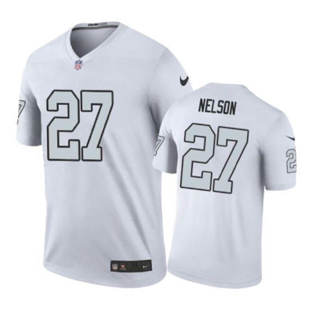 Oakland Raiders 27 Reggie Nelson Color Rush White 3D Jersey 55ncS